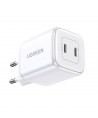GaN Fast Charger 2 x USB-C 45W QC PD Ugreen CD294 - White