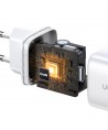GaN Fast Charger 2 x USB-C 45W QC PD Ugreen CD294 - White