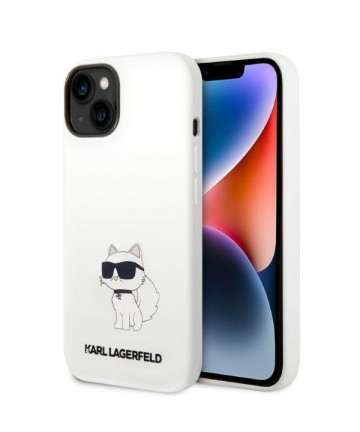 Karl Lagerfeld KLHMP14MSNCHBCH iPhone 14 Plus 6.7" hardcase white/white Silicone Choupette MagSafe