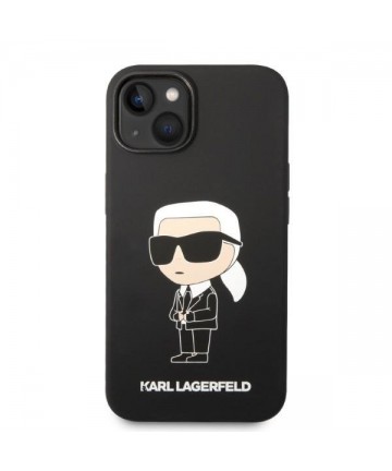 Karl Lagerfeld KLHMP14MSNIKBCK iPhone 14 Plus 6.7" hardcase black/black Silicone Ikonik Magsafe