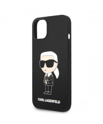 Karl Lagerfeld KLHMP14MSNIKBCK iPhone 14 Plus 6.7" hardcase black/black Silicone Ikonik Magsafe
