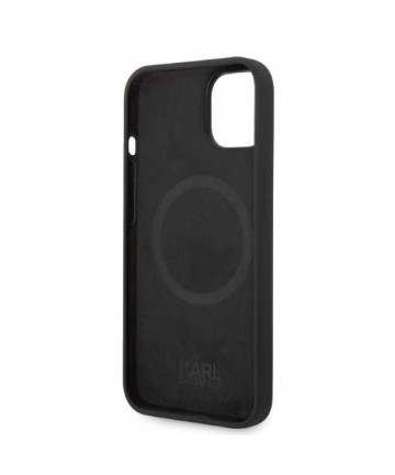 Karl Lagerfeld KLHMP14MSNIKBCK iPhone 14 Plus 6.7" hardcase black/black Silicone Ikonik Magsafe