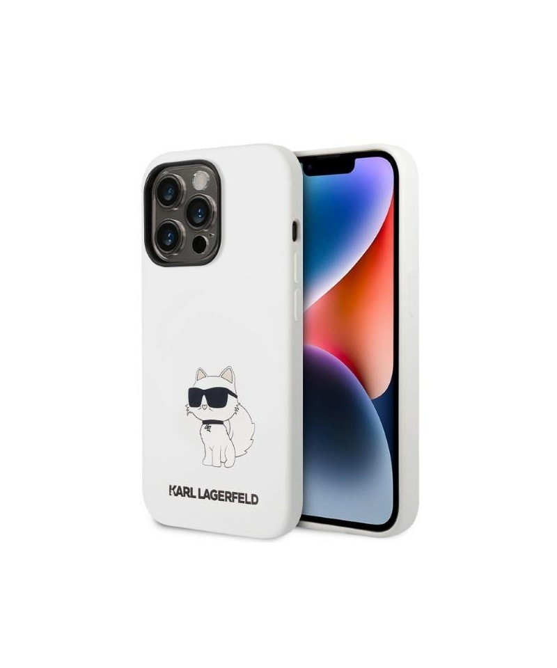 Karl Lagerfeld KLHMP14XSNCHBCH iPhone 14 Pro Max 6.7" hardcase white/white Silicone Choupette MagSafe