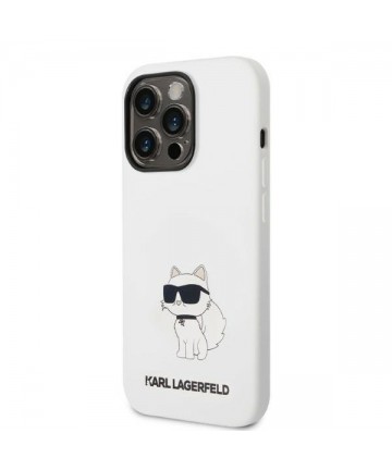 Karl Lagerfeld KLHMP14XSNCHBCH iPhone 14 Pro Max 6.7" hardcase white/white Silicone Choupette MagSafe