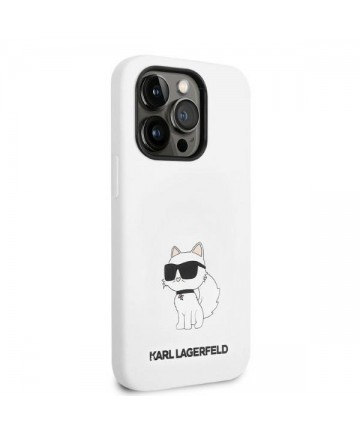 Karl Lagerfeld KLHMP14XSNCHBCH iPhone 14 Pro Max 6.7" hardcase white/white Silicone Choupette MagSafe