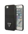 Guess GUHCI8PSATPK iPhone 7/8 SE 2020 / SE 2022 hardcase black/black hardcase Saffiano Triangle Logo Cardslot