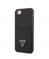 Guess GUHCI8PSATPK iPhone 7/8 SE 2020 / SE 2022 hardcase black/black hardcase Saffiano Triangle Logo Cardslot