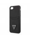 Guess GUHCI8PSATPK iPhone 7/8 SE 2020 / SE 2022 hardcase black/black hardcase Saffiano Triangle Logo Cardslot