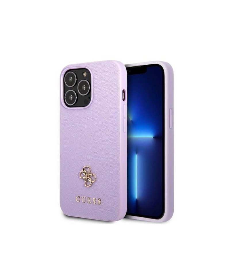 Guess GUHCP13LPS4MU iPhone 13 Pro / 13 6.1" purple/purple hardcase Saffiano 4G Small Metal Logo