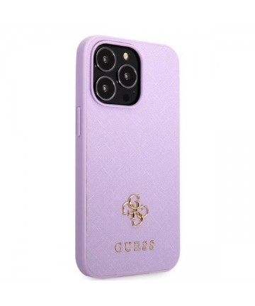 Guess GUHCP13LPS4MU iPhone 13 Pro / 13 6.1" purple/purple hardcase Saffiano 4G Small Metal Logo