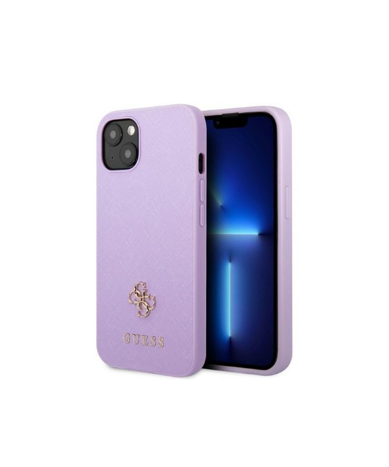 Guess GUHCP13SPS4MU iPhone 13 mini 5.4" purple/purple hardcase Saffiano 4G Small Metal Logo