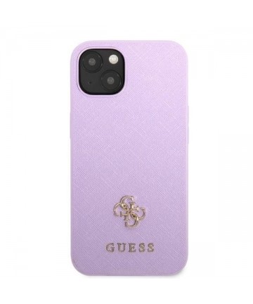 Guess GUHCP13SPS4MU iPhone 13 mini 5.4" purple/purple hardcase Saffiano 4G Small Metal Logo