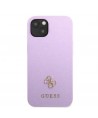 Guess GUHCP13SPS4MU iPhone 13 mini 5.4" purple/purple hardcase Saffiano 4G Small Metal Logo