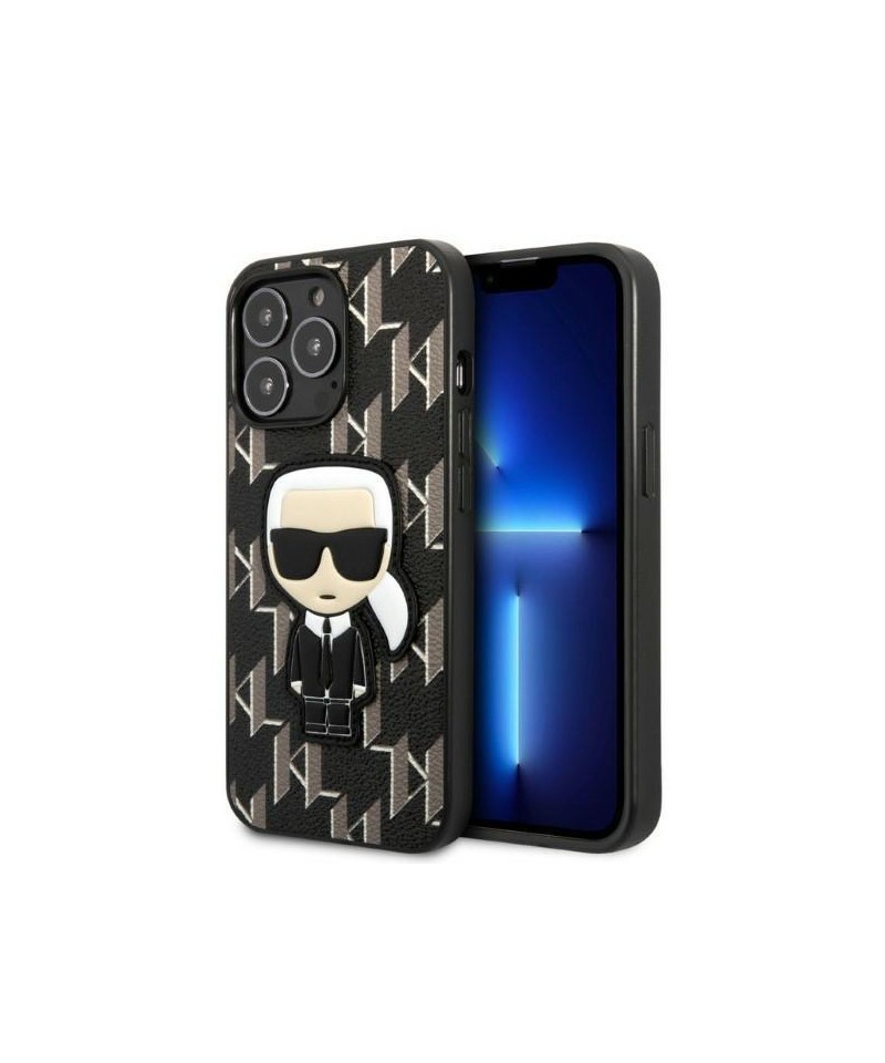 Karl Lagerfeld KLHCP13LPMNIKBK iPhone 13 Pro / 13 6.1" hardcase black/black Monogram Ikonik Patch
