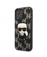 Karl Lagerfeld KLHCP13LPMNIKBK iPhone 13 Pro / 13 6.1" hardcase black/black Monogram Ikonik Patch