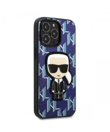 Karl Lagerfeld KLHCP13LPMNIKBL iPhone 13 Pro / 13 6.1" hardcase blue/blue Monogram Ikonik Patch