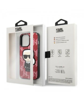 Karl Lagerfeld KLHCP13LPMNIKPI iPhone 13 Pro / 13 6.1" hardcase red/red Monogram Ikonik Patch