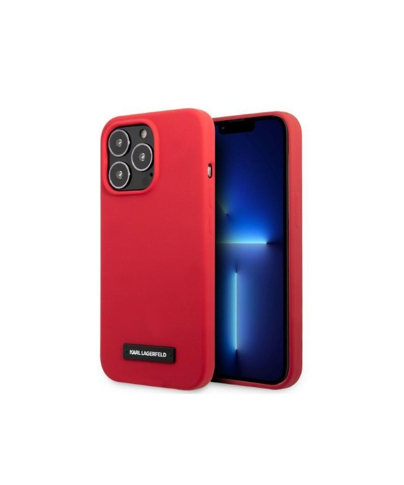 Karl Lagerfeld KLHCP13LSLMP1R iPhone 13 Pro / 13 6.1" hardcase red/red Silicone Plaque