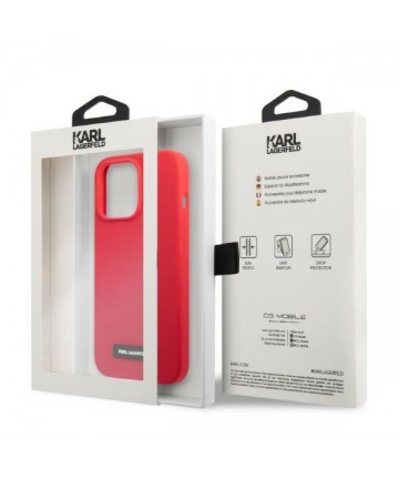 Karl Lagerfeld KLHCP13LSLMP1R iPhone 13 Pro / 13 6.1" hardcase red/red Silicone Plaque