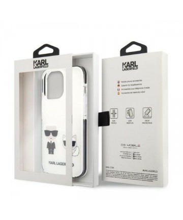Karl Lagerfeld KLHCP13LTPEKCW iPhone 13 Pro / 13 6.1" hardcase white/white Karl&Choupette