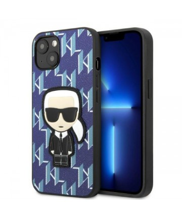 Karl Lagerfeld KLHCP13MPMNIKBL iPhone 13 6.1" hardcase blue/blue Monogram Ikonik Patch