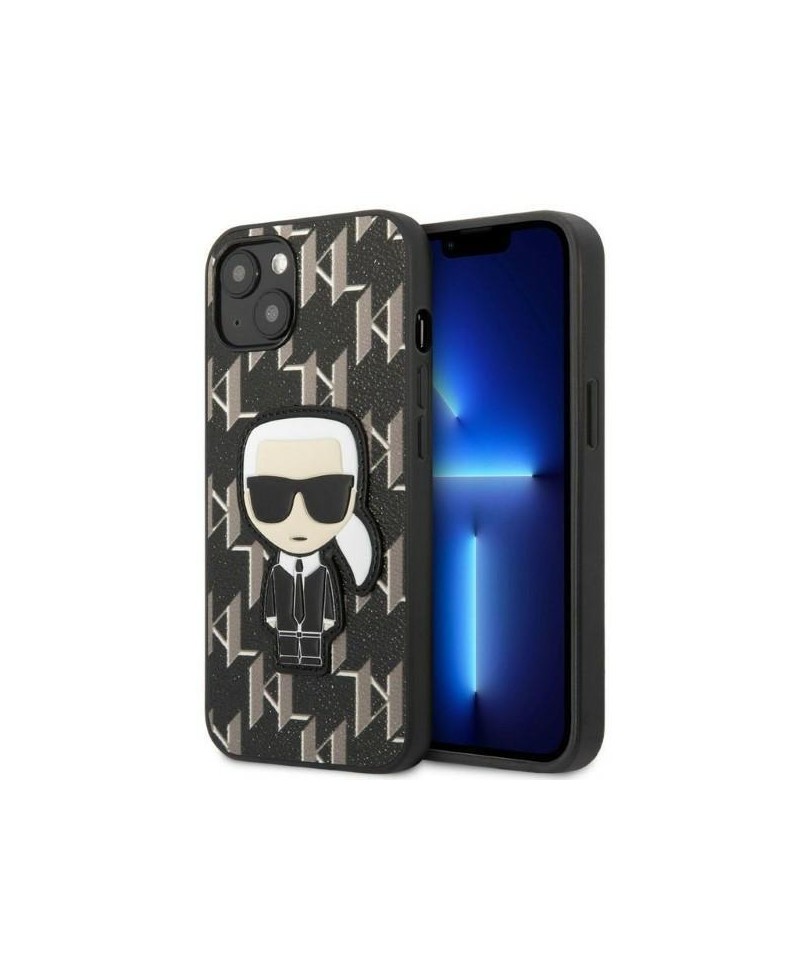 Karl Lagerfeld KLHCP13SPMNIKBK iPhone 13 mini 5.4" hardcase black/black Monogram Ikonik Patch