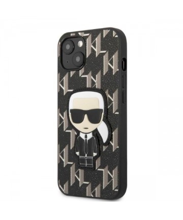 Karl Lagerfeld KLHCP13SPMNIKBK iPhone 13 mini 5.4" hardcase black/black Monogram Ikonik Patch