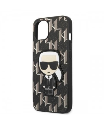 Karl Lagerfeld KLHCP13SPMNIKBK iPhone 13 mini 5.4" hardcase black/black Monogram Ikonik Patch