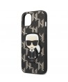 Karl Lagerfeld KLHCP13SPMNIKBK iPhone 13 mini 5.4" hardcase black/black Monogram Ikonik Patch