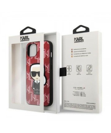 Karl Lagerfeld KLHCP13SPMNIKPI iPhone 13 mini 5.4" hardcase red/red Monogram Ikonik Patch