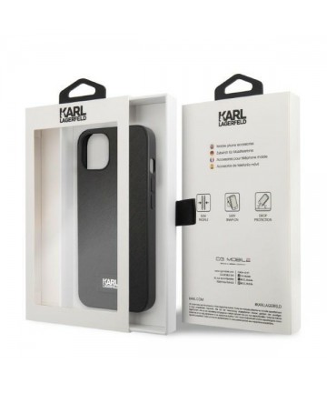 Karl Lagerfeld KLHCP13SSFMP2K iPhone 13 mini 5.4" hardcase black/black Saffiano Plaque