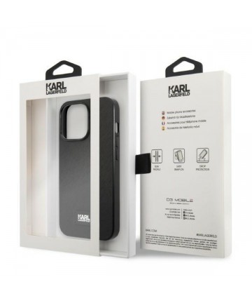 Karl Lagerfeld KLHCP13XSFMP2K iPhone 13 Pro Max 6.7" hardcase black/black Saffiano Plaque
