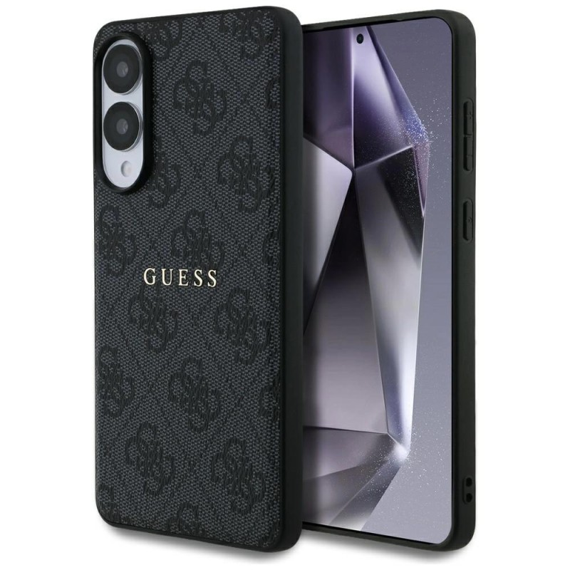 Guess 4G Ring Classic Logo MagSafe Case for Samsung Galaxy S25 Edge - Black