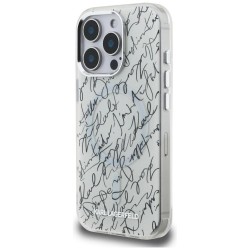 Karl Lagerfeld IML Karl Script Pattern MagSafe Case for iPhone 16 Pro - White