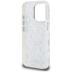 Karl Lagerfeld IML Karl Script Pattern MagSafe Case for iPhone 16 Pro - White