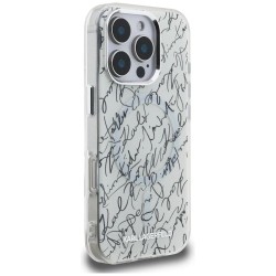 Karl Lagerfeld IML Karl Script Pattern MagSafe Case for iPhone 16 Pro Max - White