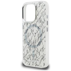 Karl Lagerfeld IML Karl Script Pattern MagSafe Case for iPhone 16 Pro Max - White