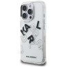 Karl Lagerfeld IML Sketched Graphic Case for iPhone 16 Pro Max - Clear