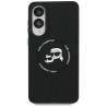 Karl Lagerfeld Silicone nauble Heads And Circle MagSafe case for Samsung Galaxy S25 Edge - black
