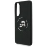 Karl Lagerfeld Silicone nauble Heads And Circle MagSafe case for Samsung Galaxy S25 Edge - black