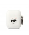 Karl Lagerfeld KLA2RUNCHH AirPods 1/2 cover white/white Silicone Choupette Head 3D