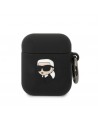 Karl Lagerfeld KLA2RUNIKK AirPods 1/2 cover black/black Silicone Karl Head 3D