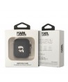 Karl Lagerfeld KLA2RUNIKK AirPods 1/2 cover black/black Silicone Karl Head 3D