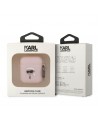 Karl Lagerfeld KLA2RUNIKP AirPods 1/2 cover pink/pink Silicone Karl Head 3D