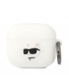 Karl Lagerfeld KLA3RUNCHH AirPods 3 cover white/white Silicone Choupette Head 3D