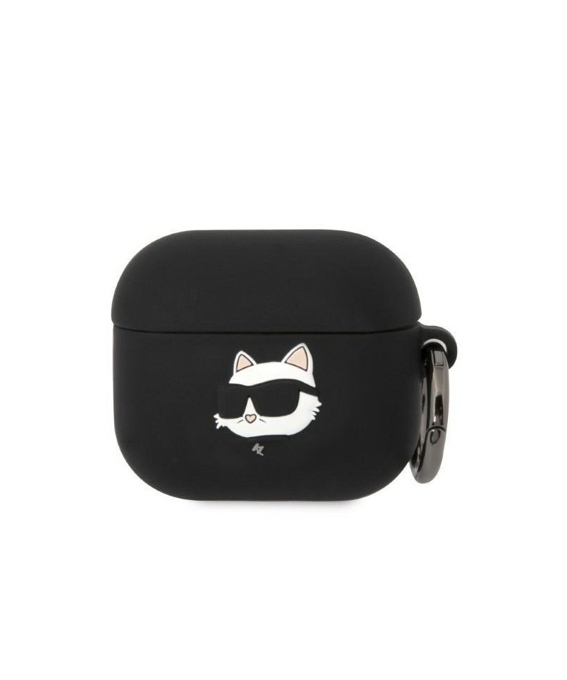 Karl Lagerfeld KLA3RUNCHK AirPods 3 cover black/black Silicone Choupette Head 3D