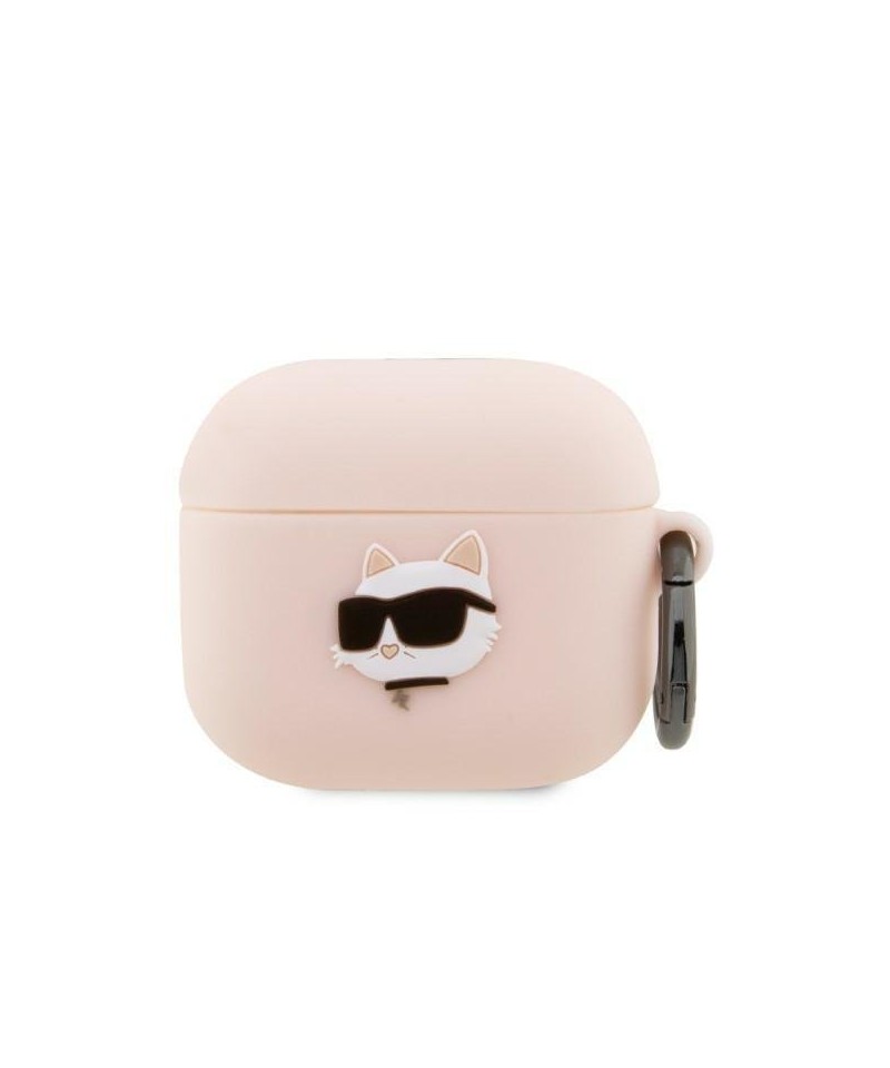 Karl Lagerfeld KLA3RUNCHP AirPods 3 cover pink/pink Silicone Choupette Head 3D