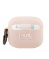 Karl Lagerfeld KLA3RUNCHP AirPods 3 cover pink/pink Silicone Choupette Head 3D