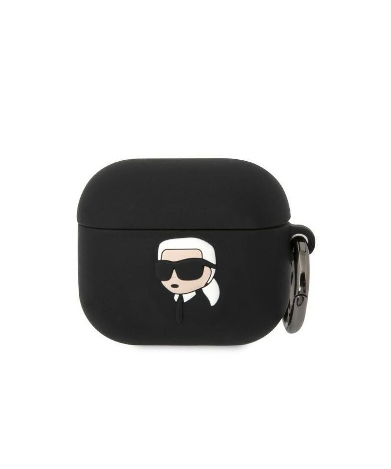 Karl Lagerfeld Silicone Karl Head 3D Case for AirPods 3 - Black