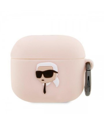 Karl Lagerfeld KLA3RUNIKP AirPods 3 cover pink/pink Silicone Karl Head 3D